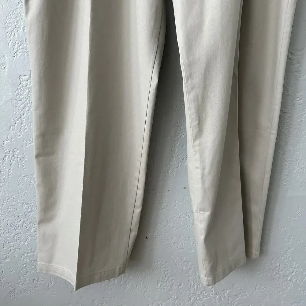 Dockers Signature Khaki Pleated Pant Men’s 44x30 Classic Fit Best Pressed